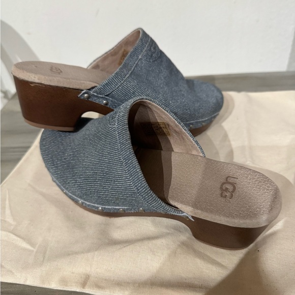 UGG Women's Denim Blue Mules - Picture 1 of 10